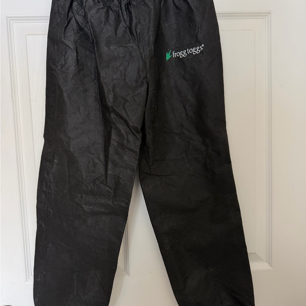 Frogg Toggs Youth Black Rain Pants Size Small